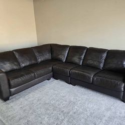 Italian Leather Sectional