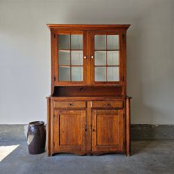 Antique Pine Hutch 