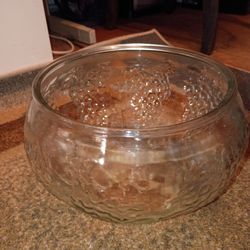 Grape glass punch bowl