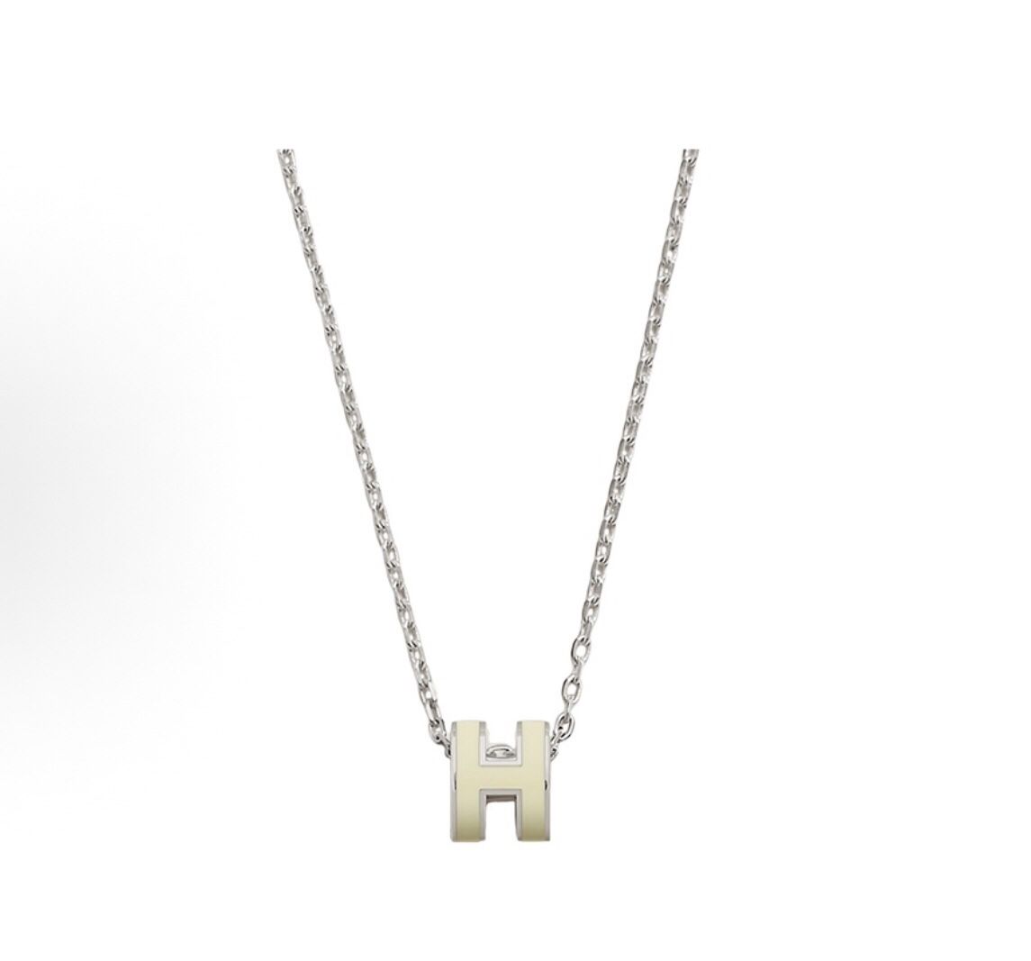 HERMES POP H Series Mini Pop H Exquisite and Comfortable Gold-plated Necklace Women's(ym5)35