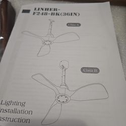 LINHER 3 Blades Wood Outdoor Ceiling Fan