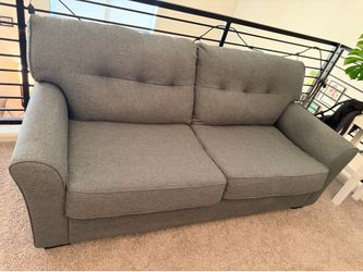 SOFA from LIVING SPACES - JACOBY GUNMETAL SOFA