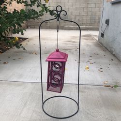 Bird Cage With A Hanging Stand 