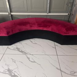 Red And Black Round Couch 