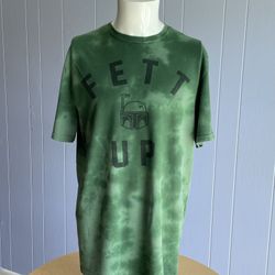Star Wars Disney Parks Boba Fett Tie Dye Mens Shirt