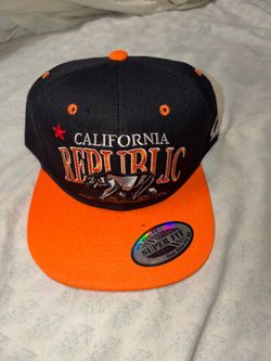 California Republic Snapback Hat Black Orange