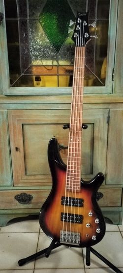 Brand new 5 string electric bass with new bag and cable