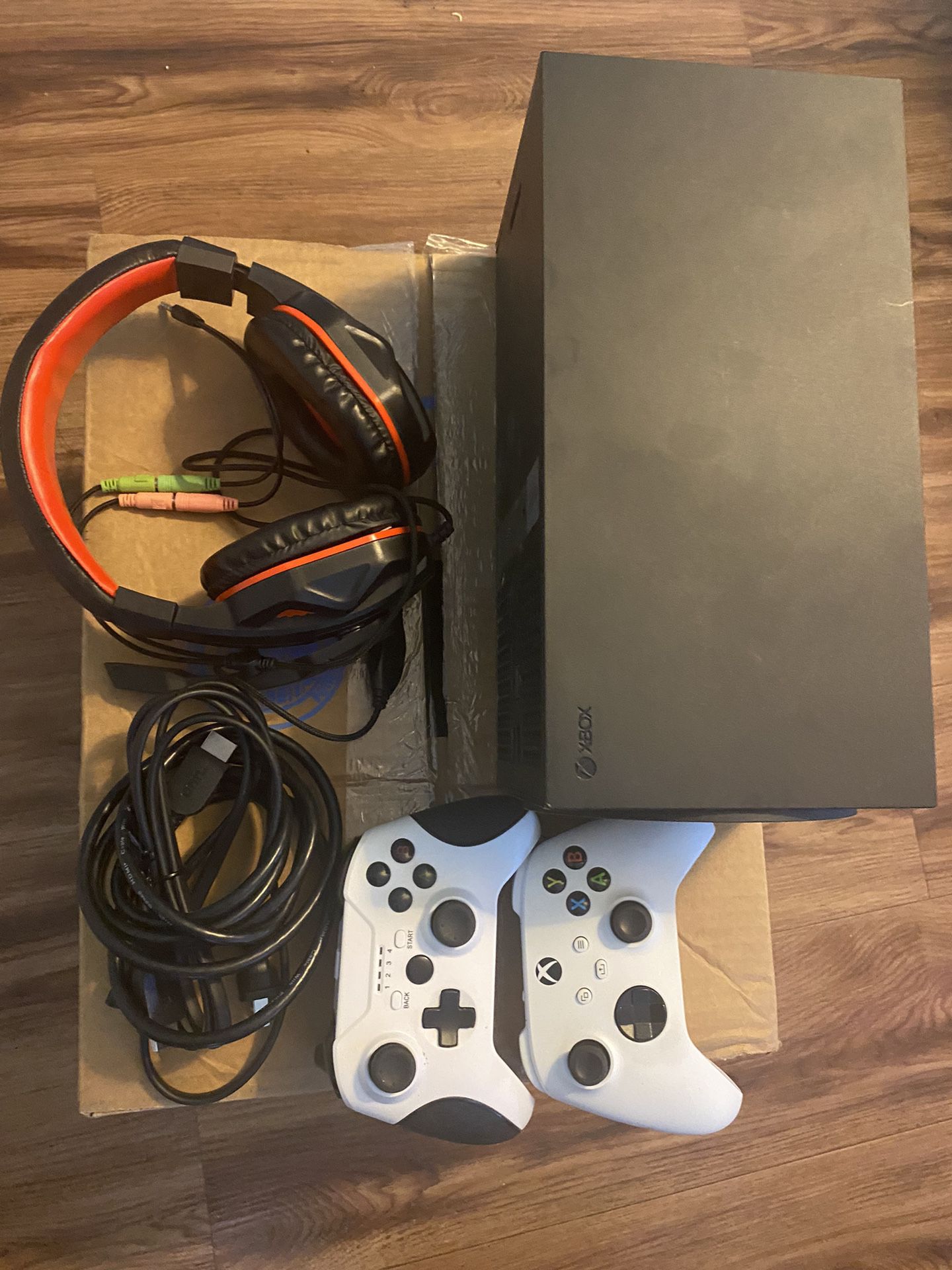 Xbox X  with 2 Controllers & Headset 