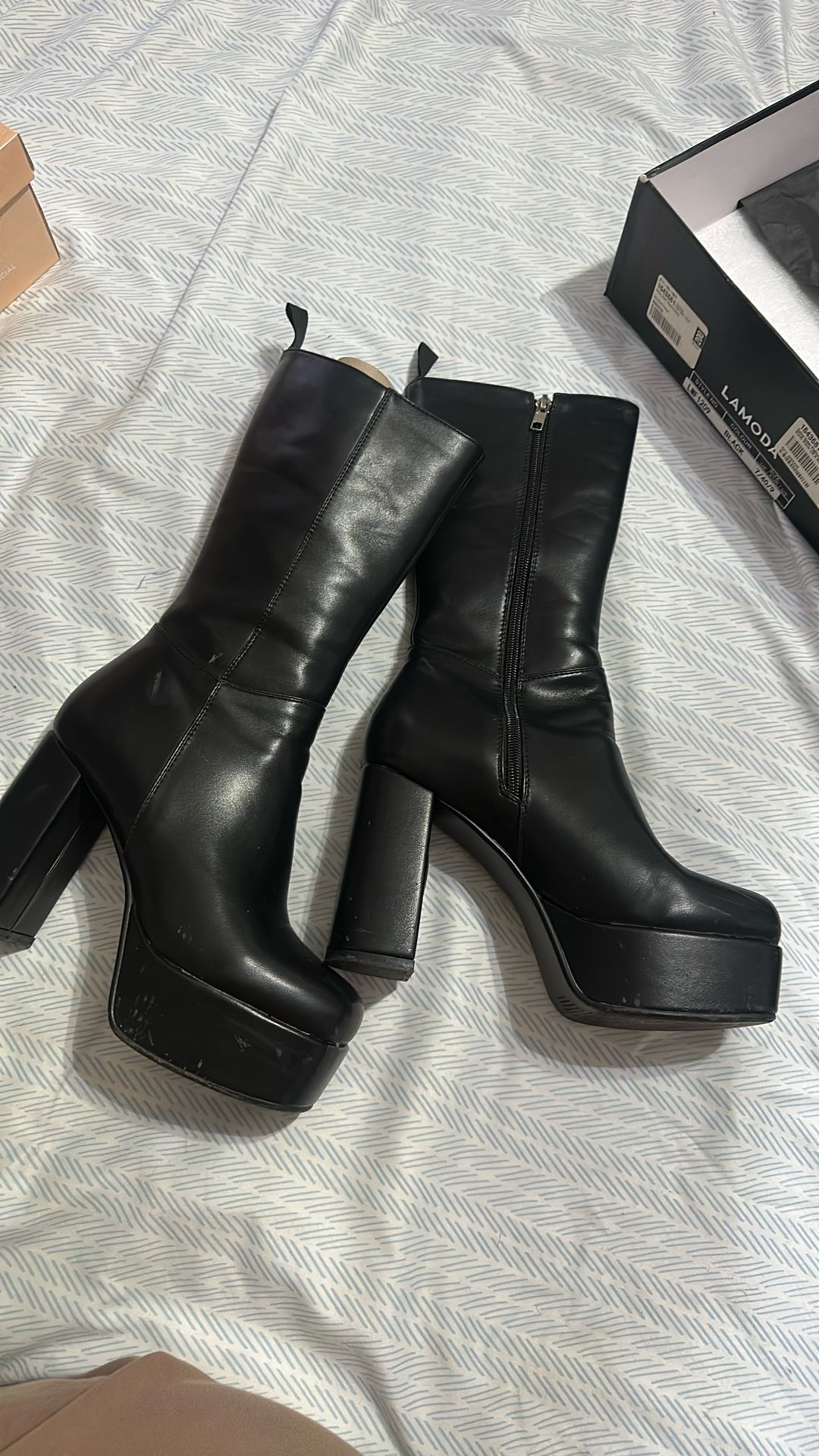 Cute Black Heel Booties