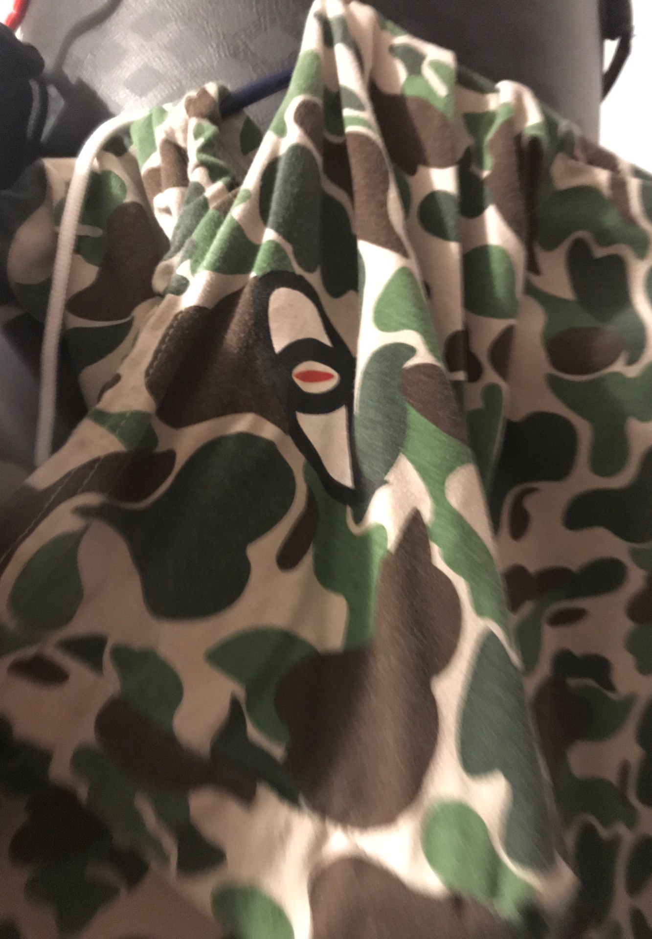 BAPE t shirt wit a hoodie