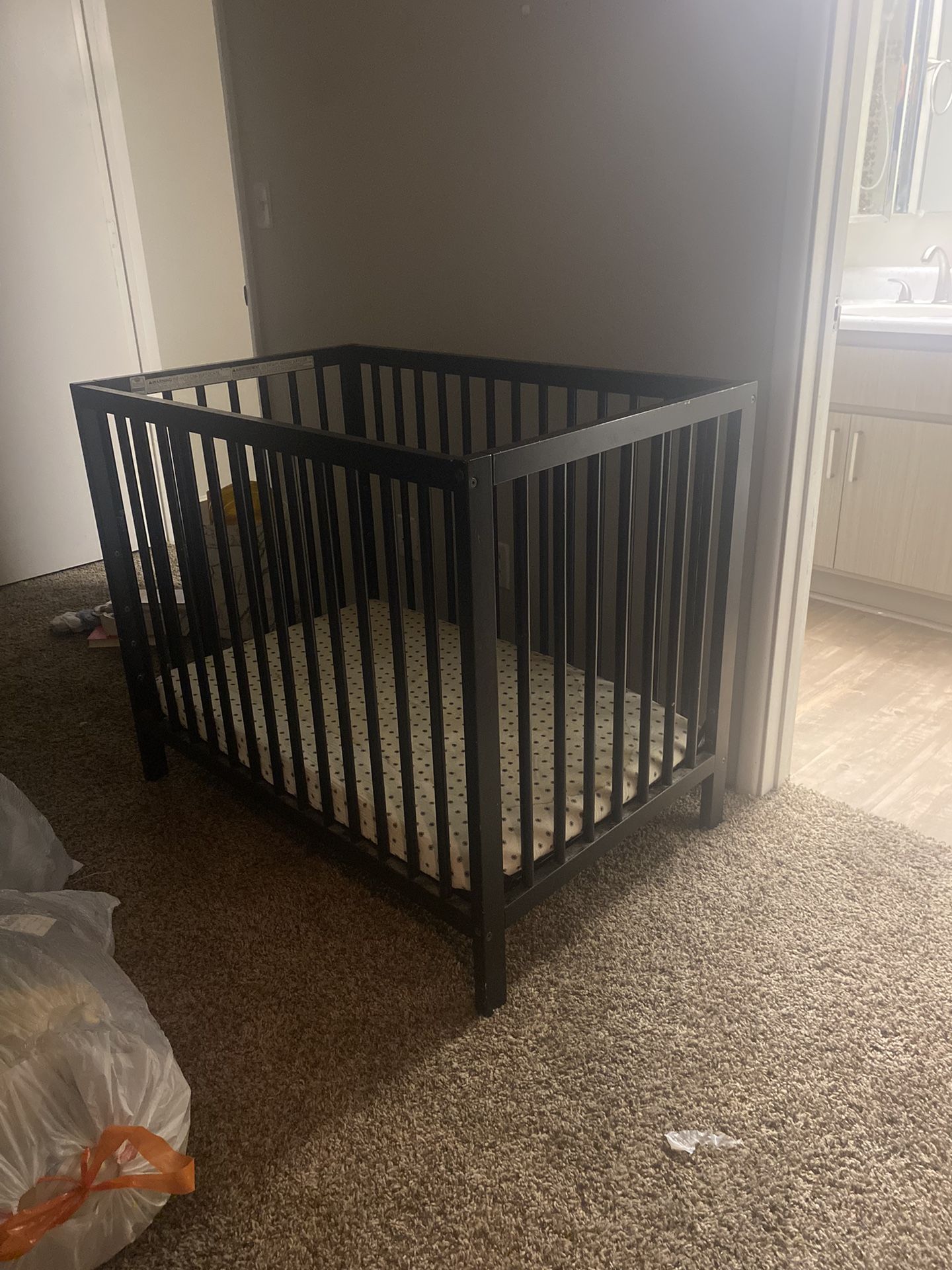 Black Baby Crib