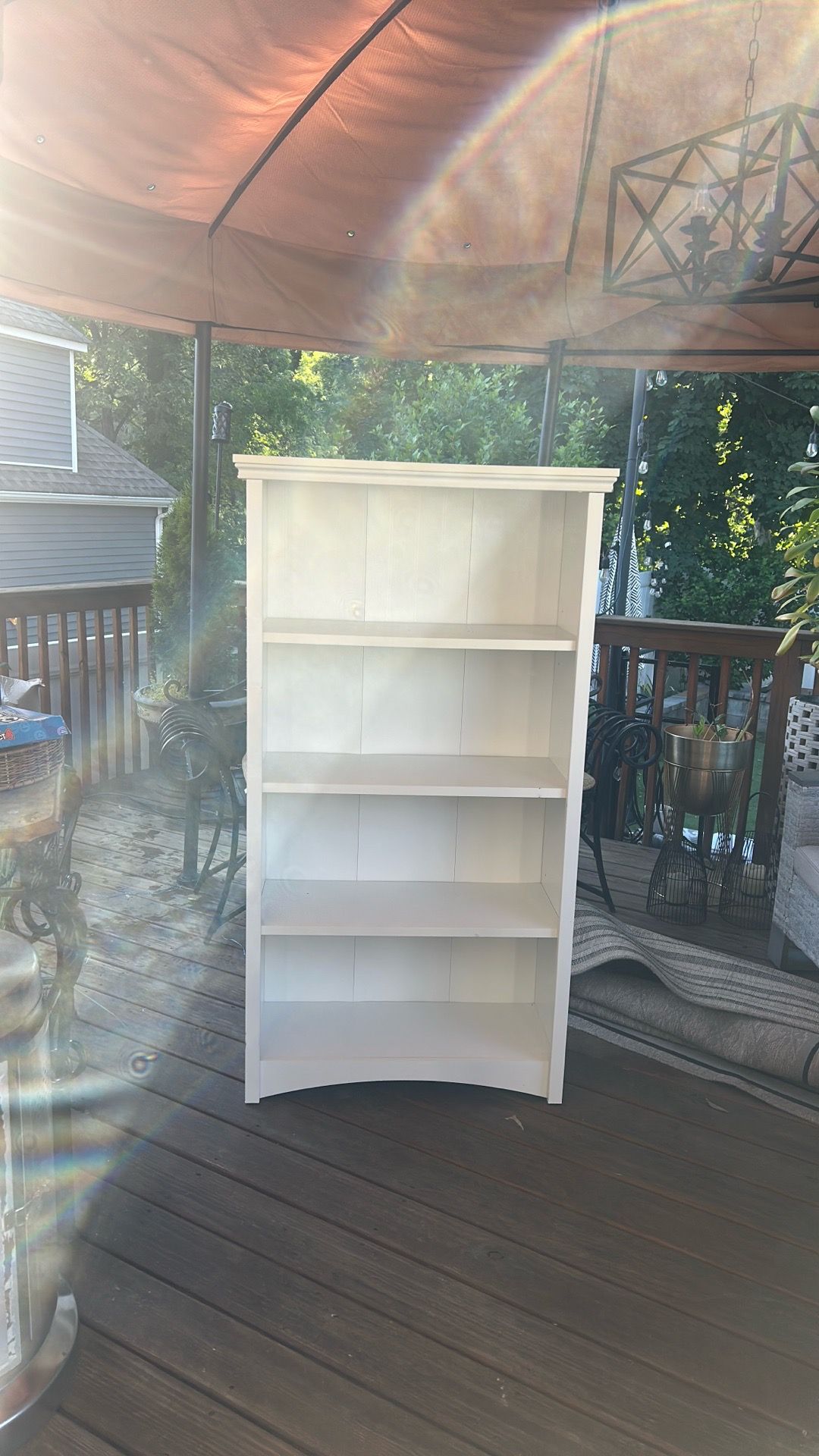White wood cabinet with shelves