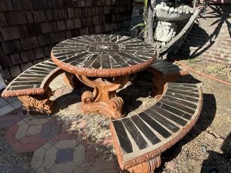 Concrete Patio Table Set
