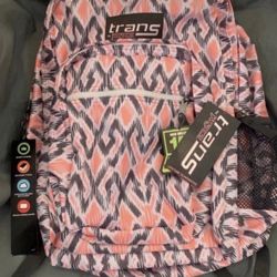 NEW TRANS JANSPORT BACKPACK PINK WITH GRAY 