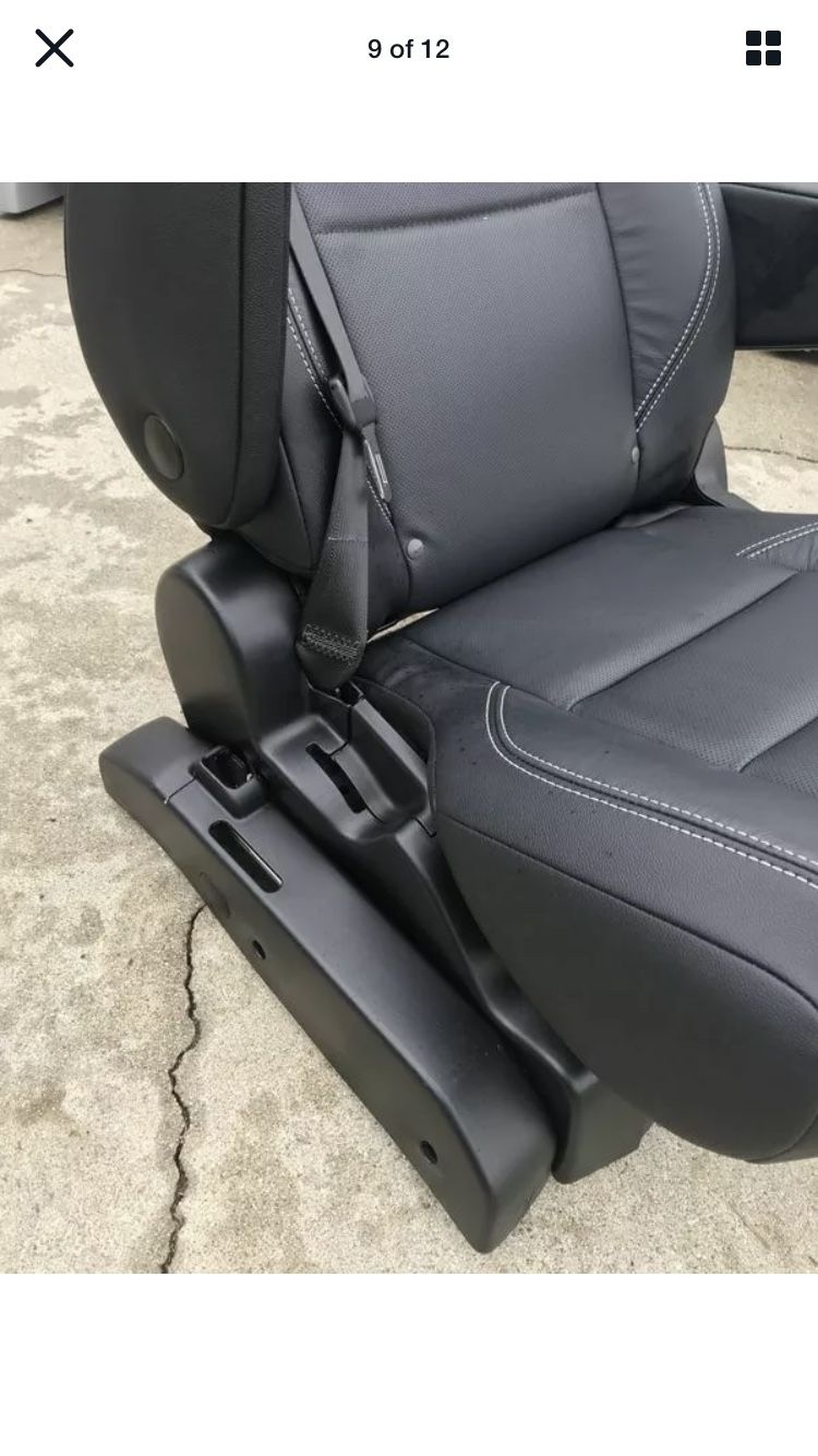 Black Leather Captain Seats For Sprinter Van, Transit, Econoline, Van
