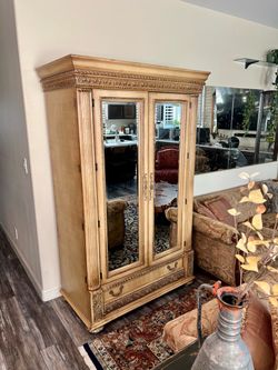 vintage gold armoire