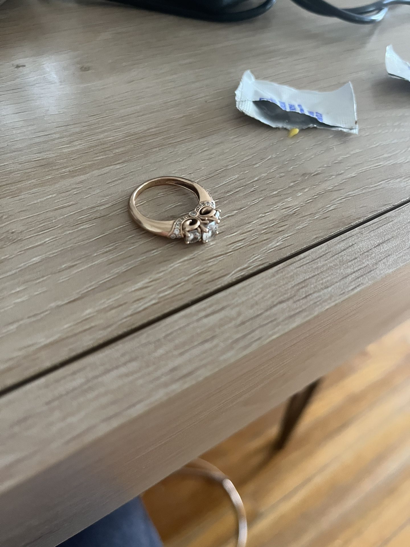 Engagement And Wedding Ring Rose Gold