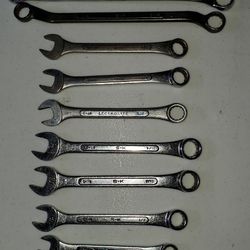 Lot Of 9 SK Combination Wrenches