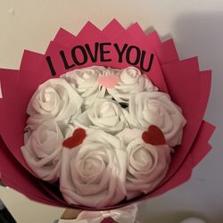 Eternal Rose Bouquet | Pink And White Roses 