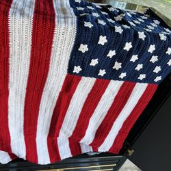 Beautifully Handmade Crochet American Flag Baby Blanket