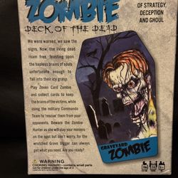 Zeven Card Zombie Deck of The Dead New Sealed Card Game Age 9+