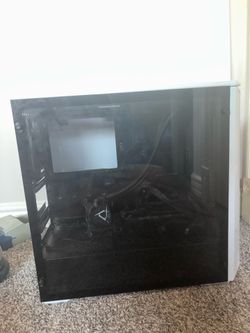 Computer Case with Water AIO cooler and Power Supply