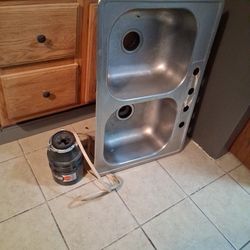 Used Double Sink Garbage Disposal 