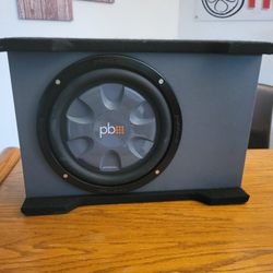 10in Powebass Shallow Subwoofer And Box 