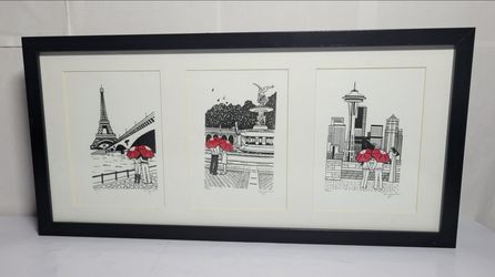 IKEA Ribba Triple Frame with City Prints