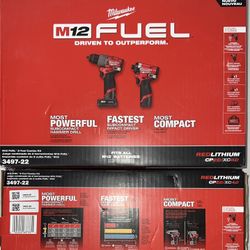 Milwaukee M12 Fuel Drill Combo Kit. Model #3497-22