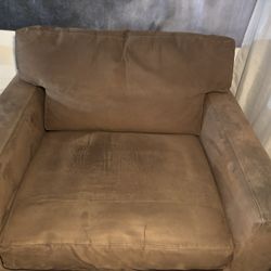 Chocolate Suede oversized Chair 