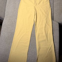 Yellow Zara straight leg trousers Pants 