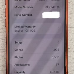 iPhone 17 Pro Max 1TB Cosmic Orange