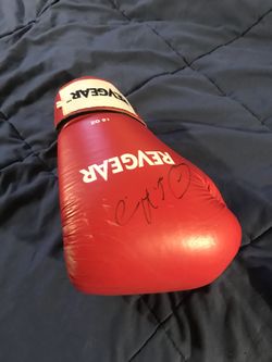 Autographed boxing glove