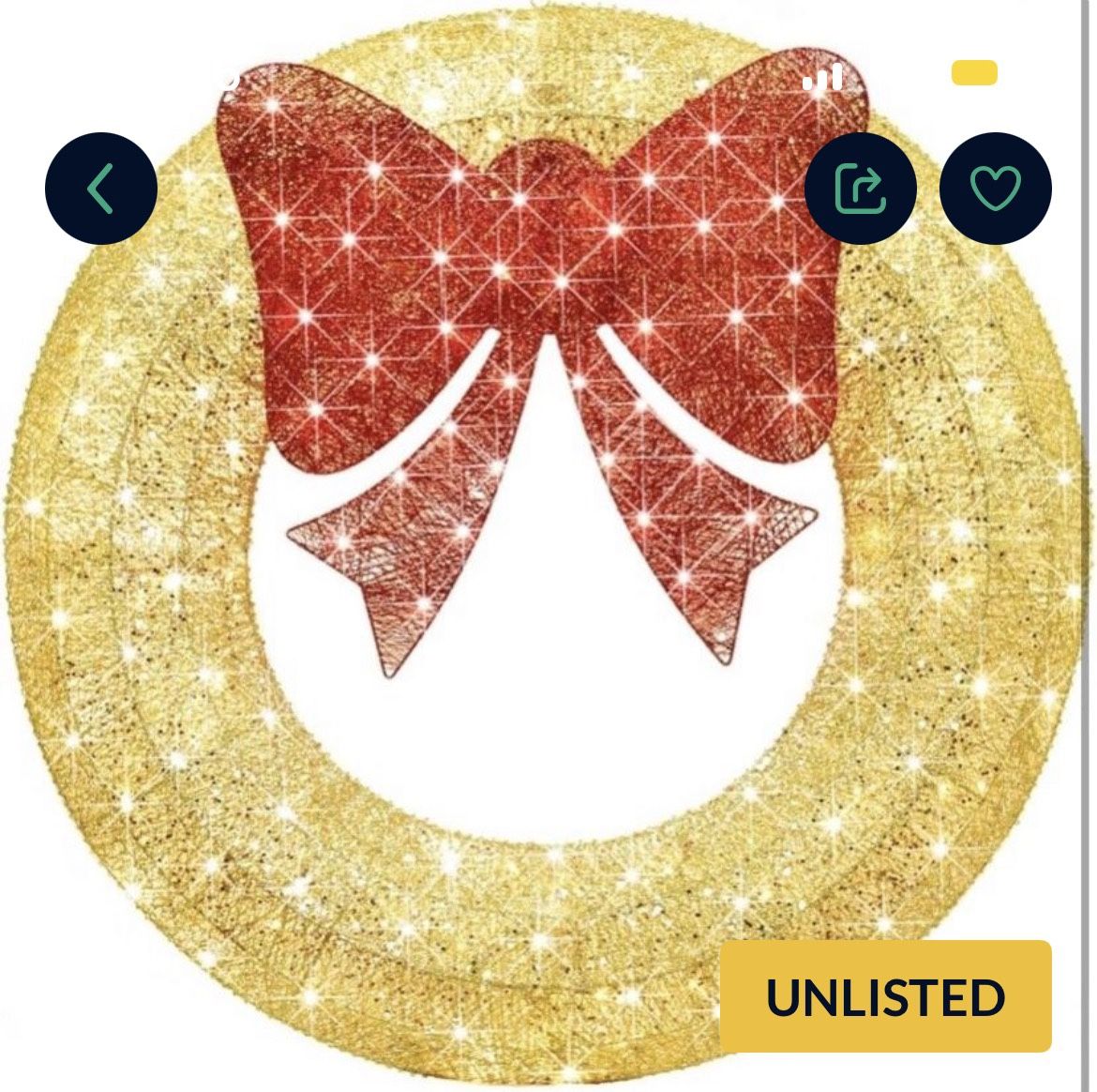 36" Wreath with Blinking Lights