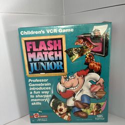 Flash Match Junior Children’s VCR Game Rare 1986 Vintage Game Flawless  NEW