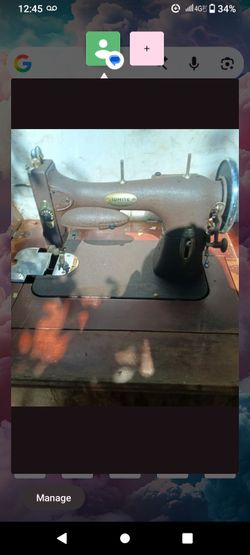 White Vintage Sewing Machine Head