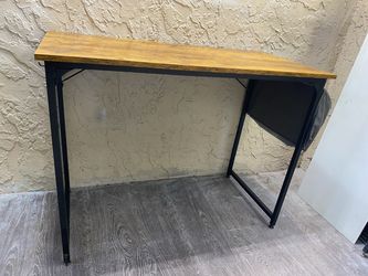 Modern Desk with wood top and black metal frame - Local Delivery for a Fee - See My Other Items 😀
