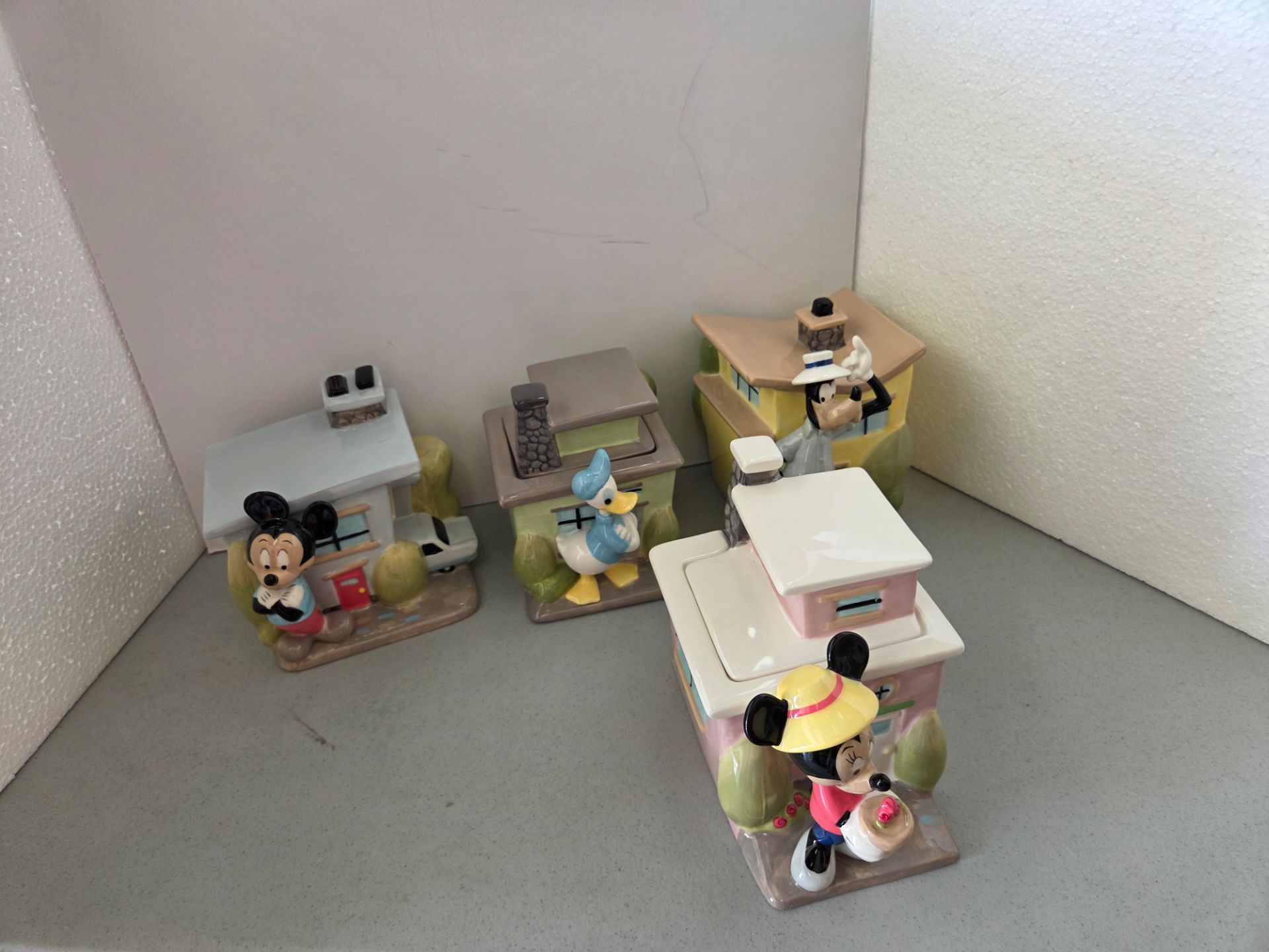 Mickey, Minnie, Donald, Goofy cookie jars