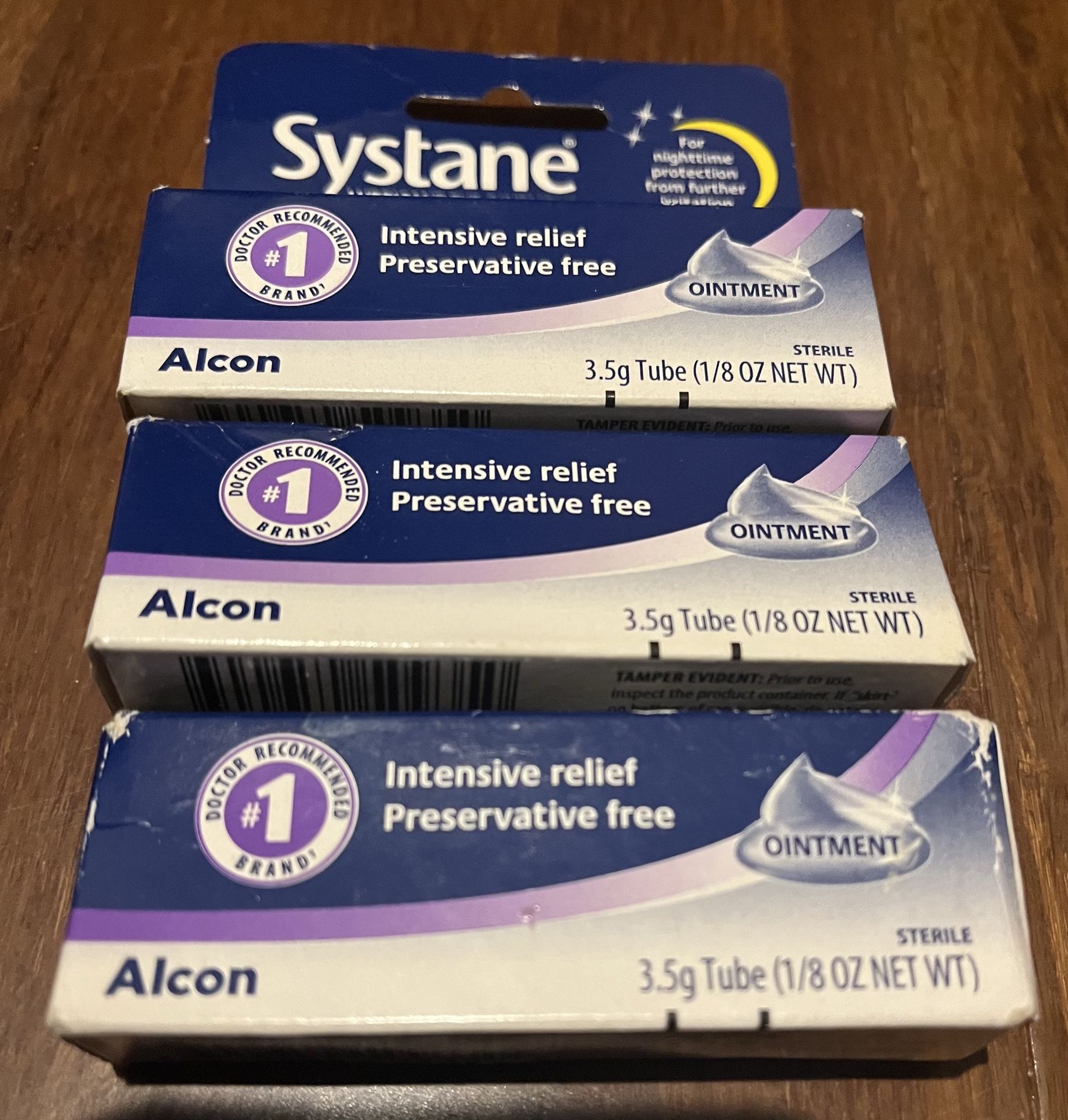 Systane Nightime Eye Ointment (3 Packs) + Ocusoft lid scrub