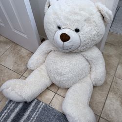 Jumbo Stuffed Teddy Bear Plush White Cute