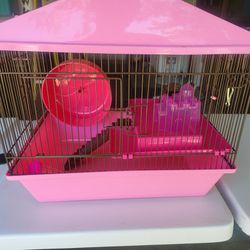 Pink Hamster Cage 