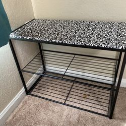 Metal Damask Shoe Rack