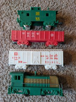 Vintage Marx O Gauge Western Pacific Santa Fe Engine Cars Train Set