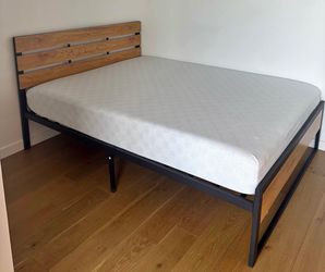 Queen Size Bed Frame and Mattress Like New
