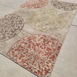 Large Area Rug - Red And Brown