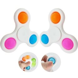 2 Pack Simple Fidget Dimple Toy Silicone Flipping Board , Stress Relief Sensory Hand Toy, Toddler Early Educational Handheld Mini for Kids Adults

