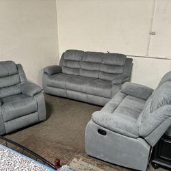 Sofa , Loveseat And Char 3pcs Recliner 