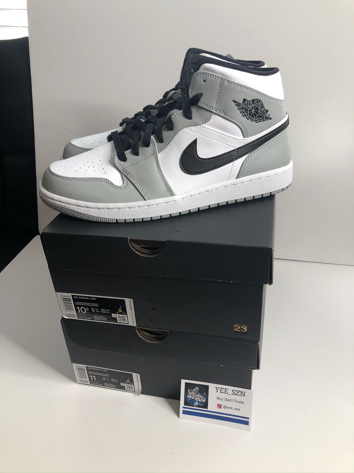 Nike air Jordan 1 smoke grey size 10.5 and 11