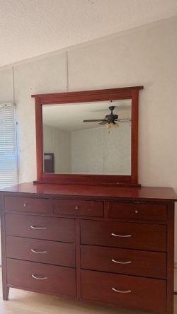 King Headboard, Dresser & Mirror Set $95 OBO
